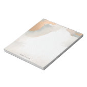 Schöne moderne Wasserfarbe Abstrakte Rose Gold Notizblock (Rotiert)