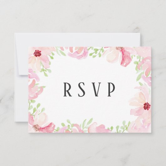 Schöne moderne Wasserfarbe Anemone Blume UAWG RSVP Karte (Vorderseite)