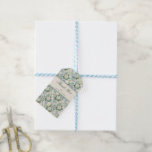 Schöne moderne weiße Blumen und Beeren Geschenkanhänger (Mit Garn)