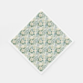 Schöne moderne weiße Blumen und Beeren Serviette (Ecke)