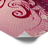 Schöne Modeskizze von Frau mit rotem Haar Poster (Ecke)