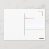 Schöne Mohnblume und Streifen Postkarte (Rückseite)