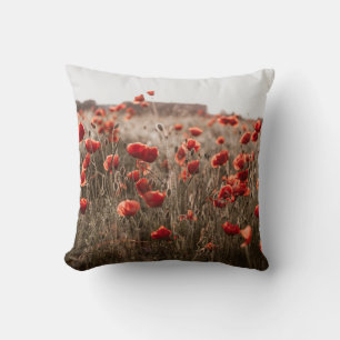 schöne Mohnblumen Kissen