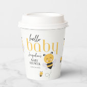 Schöne Momente: Hallo Baby Bienendusche Pappbecher (Vorderseite)