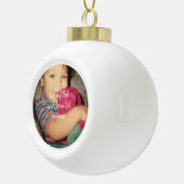 Schöne Momente Ihr Foto Keramik Kugel-Ornament (Rechts)