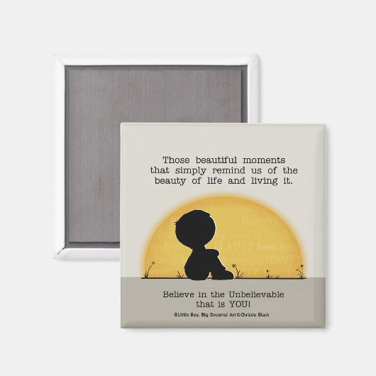 Schöne Momente Magnet (Vorderseite/Rückseite)