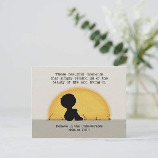 Schöne Momente Postkarte (Stehend Vorderseite)