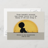 Schöne Momente Postkarte (Vorne/Hinten)