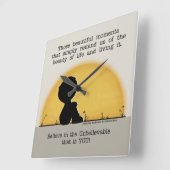 Schöne Momente Quadratische Wanduhr (Winkel)