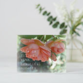 Schöne Momente Rose Postkarte (Stehend Vorderseite)