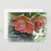 Schöne Momente Rose Postkarte (Vorne/Hinten)