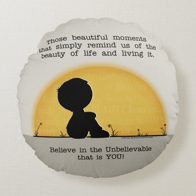 Schöne Momente Rundes Kissen (Vorderseite)