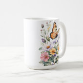 Schöne Monarch-Schmetterling-Wasserfarbe Kaffeetasse (VorderseiteRechts)