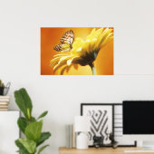 Schöne Monarchschmetterling auf einer Blume drucke (Heimbüro)