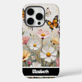 Schöne Monarchschmetterlinge farbenfrohe Wildblume Case-Mate iPhone Hülle (Rückseite)