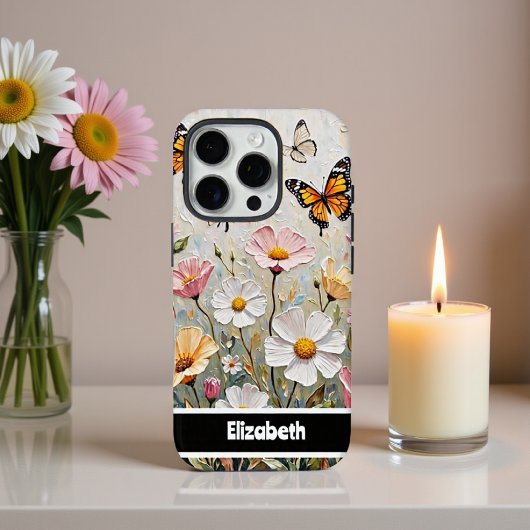 Schöne Monarchschmetterlinge farbenfrohe Wildblume Case-Mate iPhone Hülle