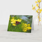 Schöne Monarchschmetterlingkarte Karte (Gelbe Blume)