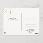 Schöne Mond-Blume Glitzer Illustration Postkarte (Rückseite)