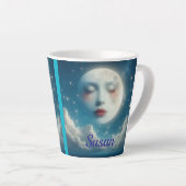 Schöne Mond Latte Tasse (Rechte Ecke)