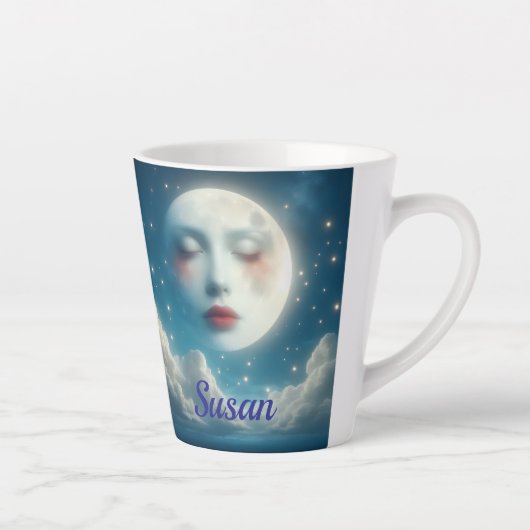 Schöne Mond Latte Tasse (Rechts)
