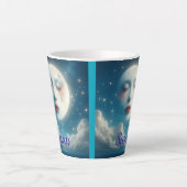 Schöne Mond Latte Tasse (Vorderseite)
