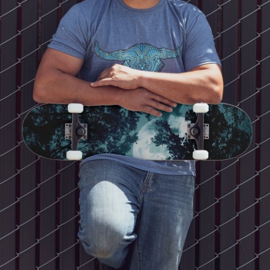 Schöne Mondglühen Skateboard (Außenbereich 3)