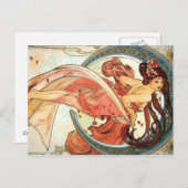 Schöne Mondgöttin Rote Postkarte (Vorne/Hinten)