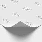 Schöne monogrammierte schwarze weiße graue Kalligr Geschenkpapier (Ecke)
