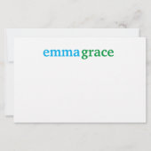 Schöne monogrammierte Stationery Note Card Briefpapier (Vorderseite)