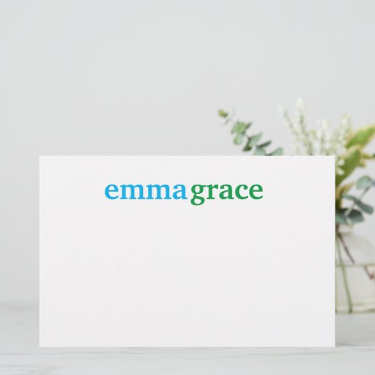 Schöne monogrammierte Stationery Note Card Briefpapier (Stehend Vorderseite)