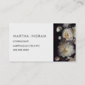 Schöne moody-Blume Rose Design Visitenkarte (Rückseite)