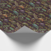 Schöne Moody Mushrooms Tief dunkelrot Hintergrund Geschenkpapier (Ecke)