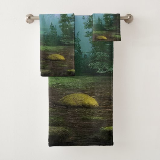 Schöne Moonlight Wilderness Szene Badhandtuch Set (Insitu)