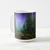 Schöne Moonlight Wilderness Szene Kaffeetasse (Vorderseite Links)