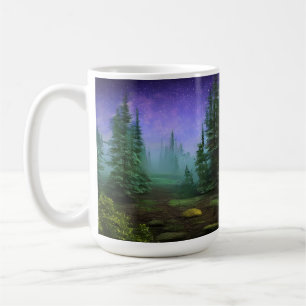 Schöne Moonlight Wilderness Szene Kaffeetasse