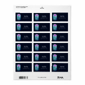 Schöne Moonlit Pink Lotus Blume Adresse Adressaufkleber (Vorne)