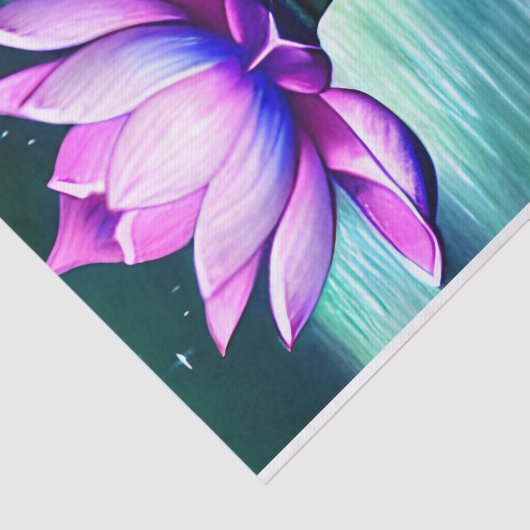 Schöne Moonlit Pink Lotus Blume Seidenpapier (Ausschnitt)