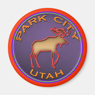 Schöne Moose Medallion Park Stadt Souvenir Magnet