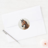 Schöne Morgan Horse Tier Kunst Runder Aufkleber (Umschlag)