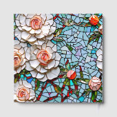 Schöne Mosaik-Hochzeit aus Glas und Tile Gästebuch (Rückseite)