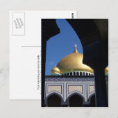Schöne Moschee mit vergoldeter Kuppel Postkarte (Vorne/Hinten)