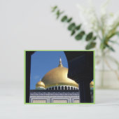 Schöne Moschee mit vergoldeter Kuppel Postkarte (Stehend Vorderseite)