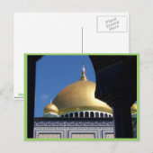 Schöne Moschee mit vergoldeter Kuppel Postkarte (Vorne/Hinten)