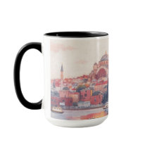 Schöne Moschee- und Bosporus-Stadtbild-Kaffeetasse