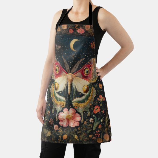 Schöne Moth Crescent Moon All-over Print-Schürze Schürze (InSitu)