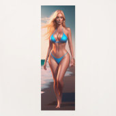Schöne Motivation Strand Bikini Mädchen Yoga Mat Yogamatte (Vorderseite)