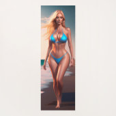 Schöne Motivation Strand Bikini Mädchen Yoga Mat Yogamatte (Rückseite)