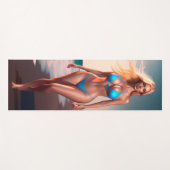 Schöne Motivation Strand Bikini Mädchen Yoga Mat Yogamatte (Vorderseite (Horizontal))