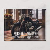 Schöne Motorradfeier Postkarte (Vorderseite)