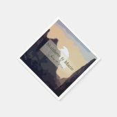 Schöne Mountain Sunset Wedding Napkins Serviette (Ecke)